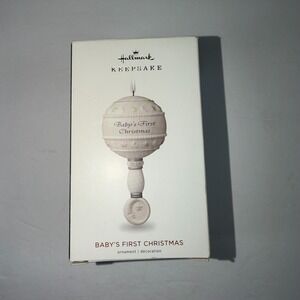 2018 Hallmark Keepsake Ornament Baby's First Christmas Rattle Unisex NEW!